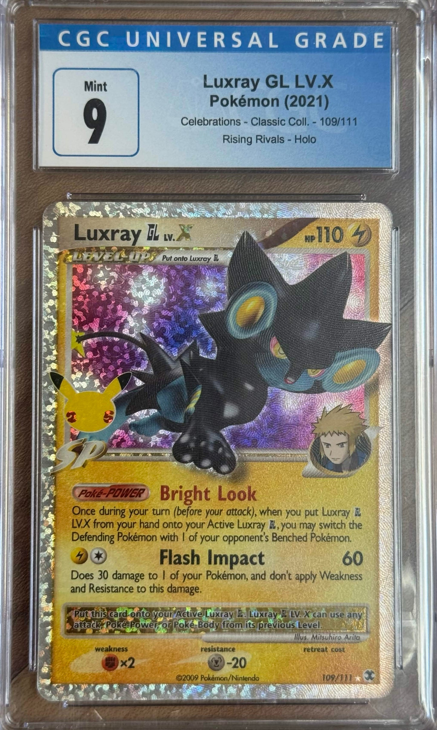 CGC 9: Luxray GL LV.X 109/111