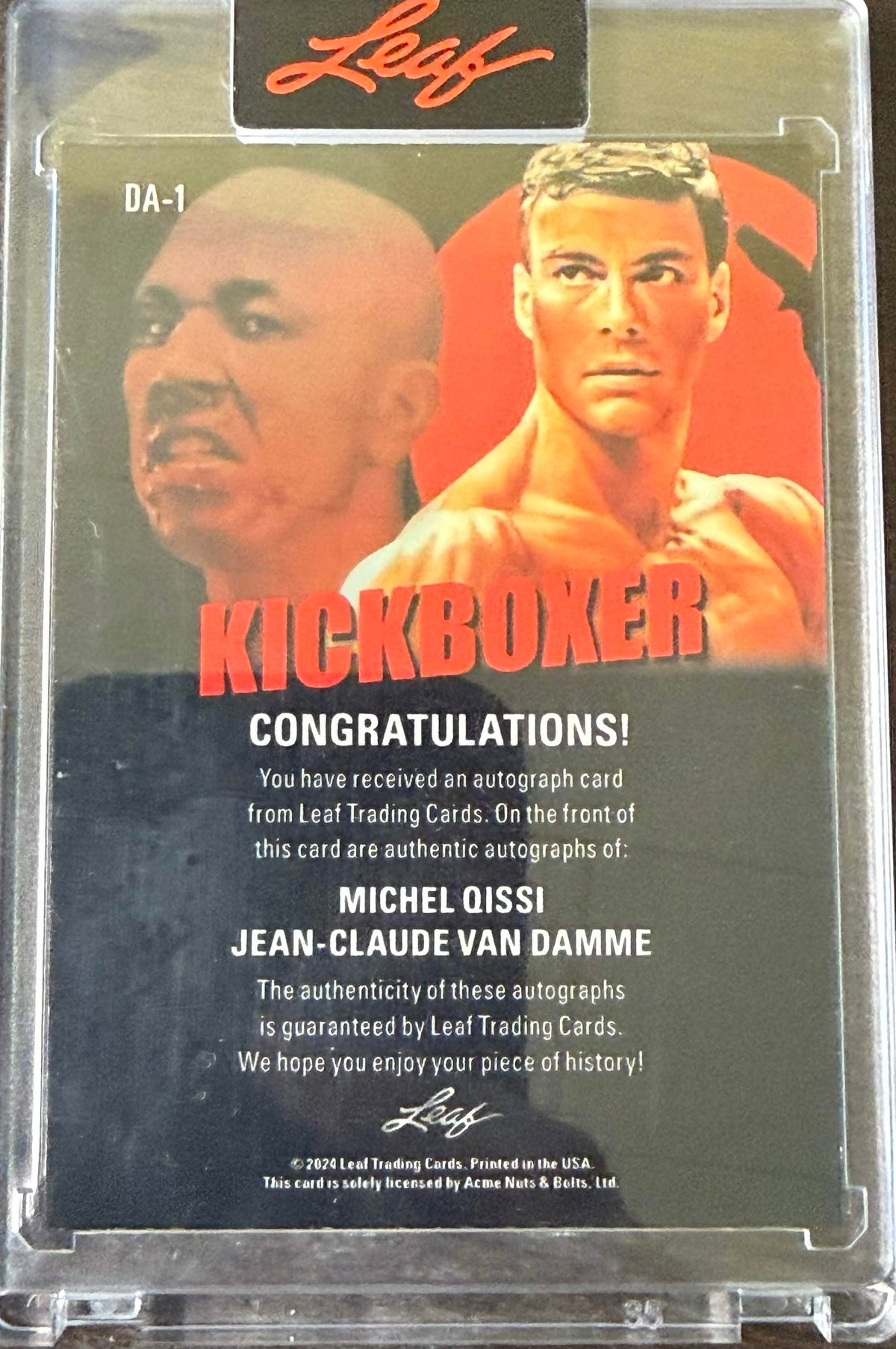 LEAF RING KINGS: Michel Qissi & Jean-Claude Van Damme Dual Autograph #DA-1