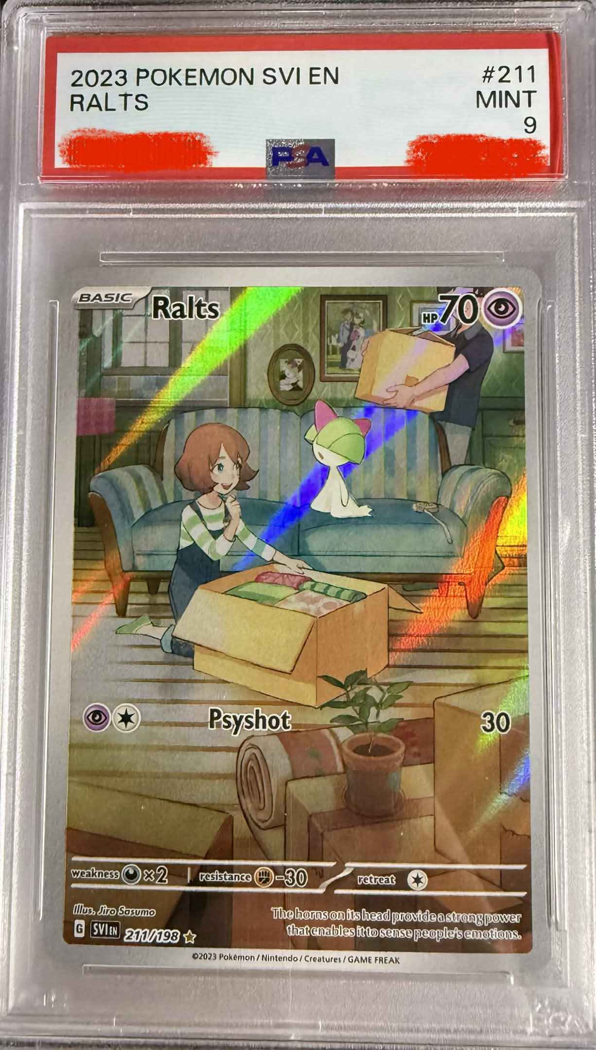 PSA 9: Ralts 211/198