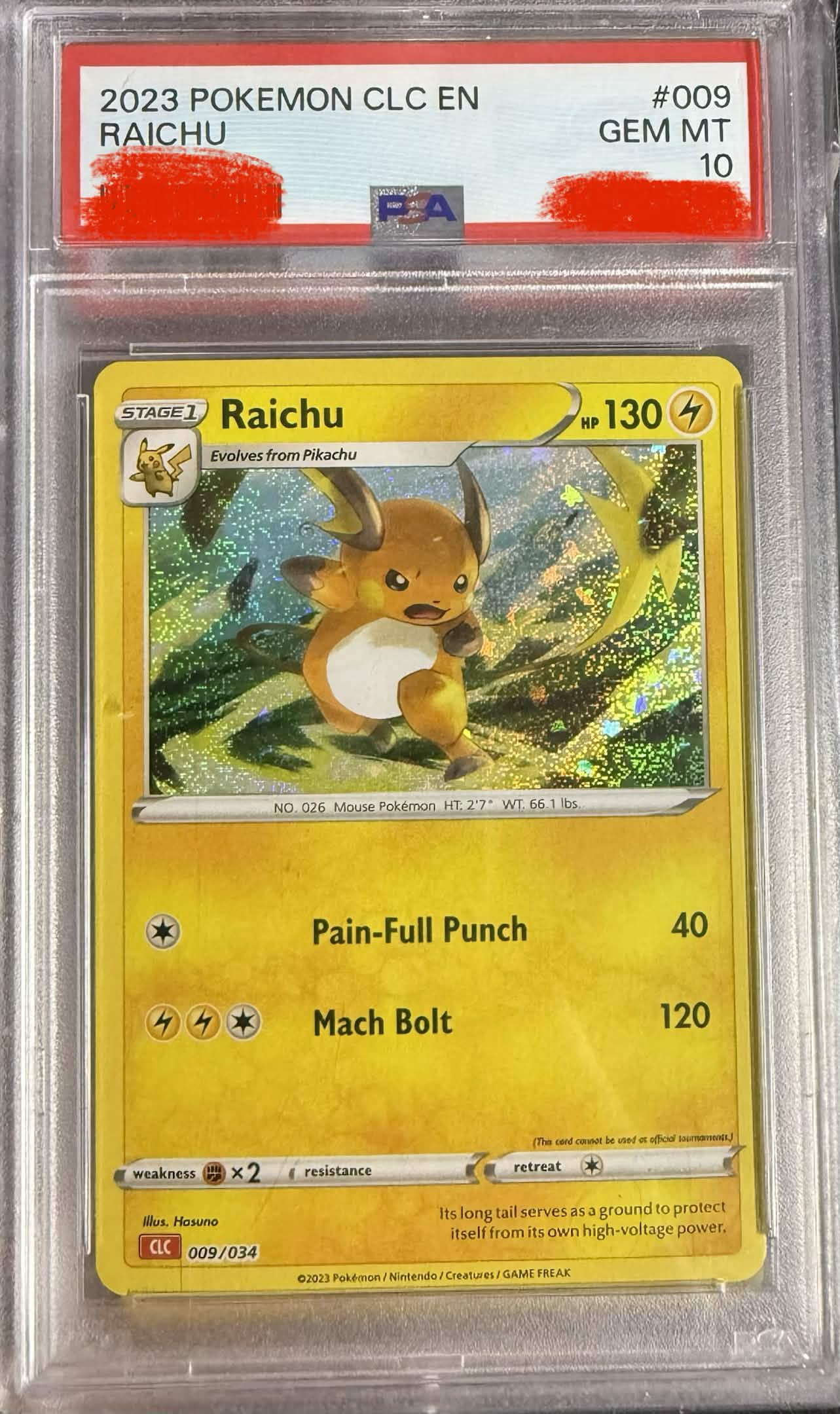 PSA 10: Raichu 009/034
