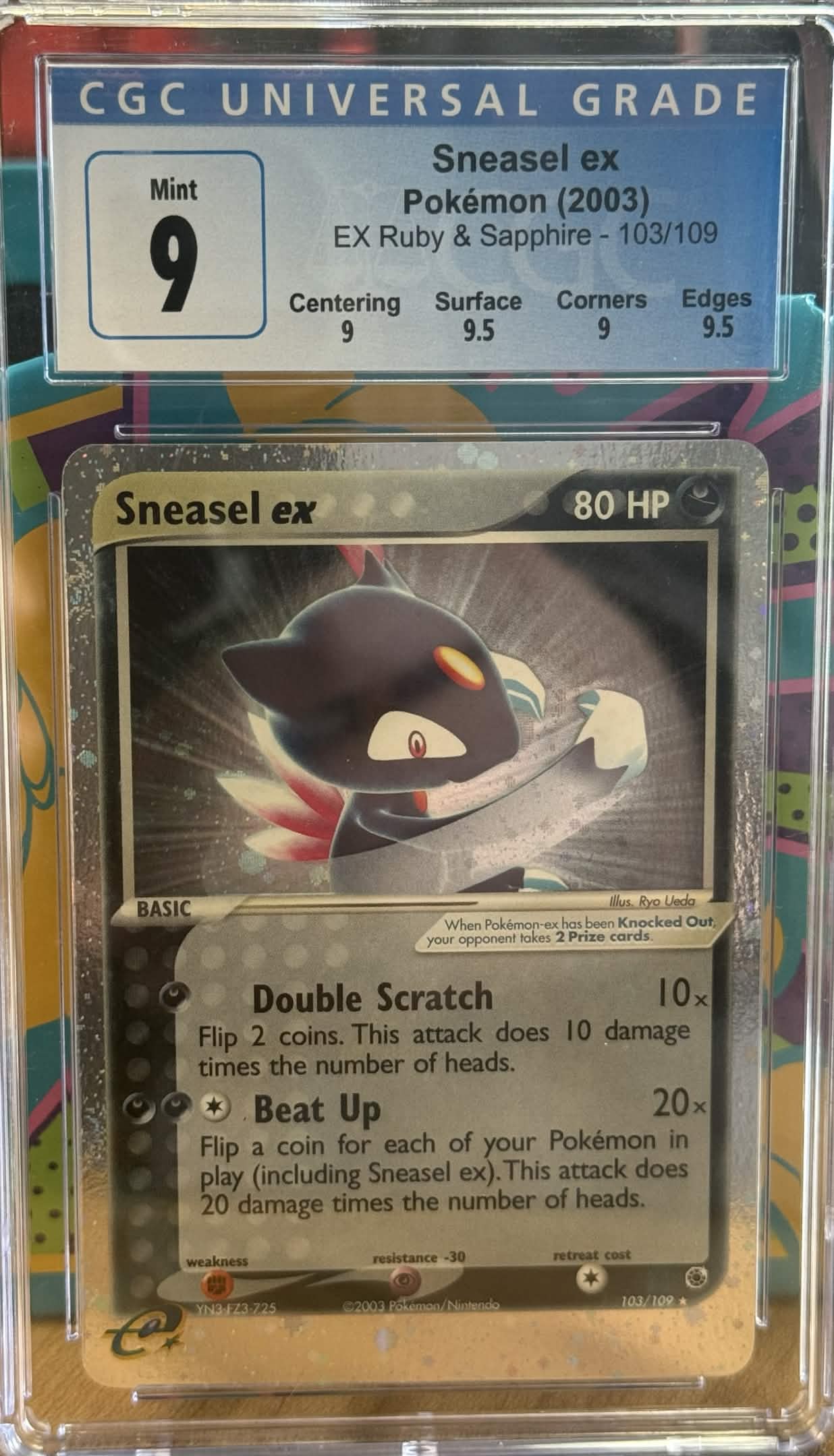 CGC 9: Sneasel ex 103/109