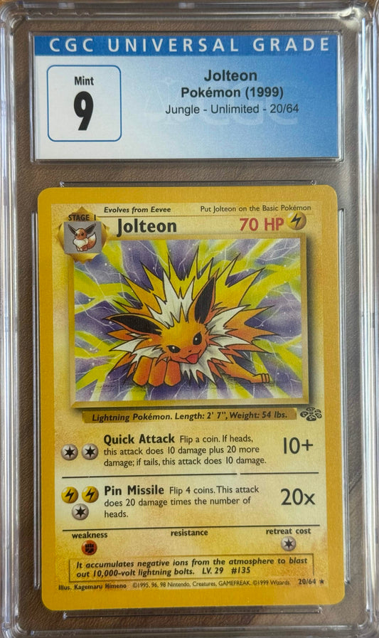 CGC 9: Jolteon 1st Edition 20/64