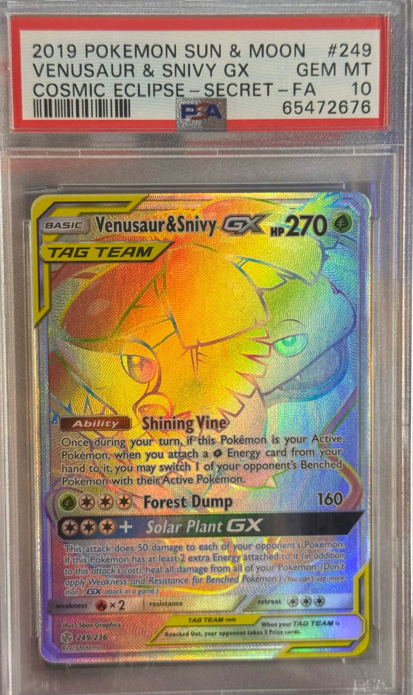 PSA 10: Venusaur & Snivy GX