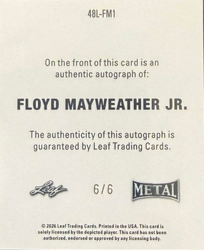 LEAF RING KINGS: Floyd Mayweather Jr. 6/6 Autograph #48L-FM1