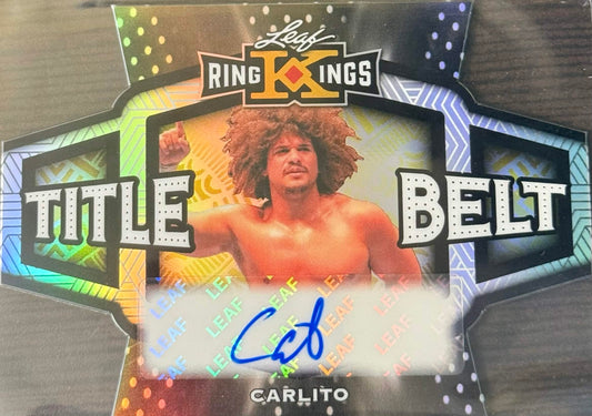 Carlito Title Belt 9/10 Autograph (Leaf)