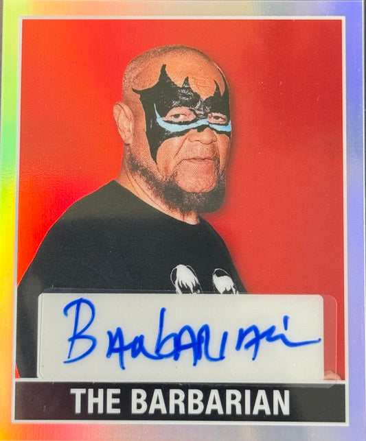 The Barbarian 4/4 Autograph Half Card (Leaf)