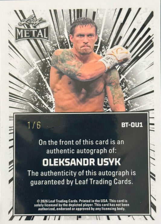 Oleksandr Usyk 1/6 Autograph (Leaf)
